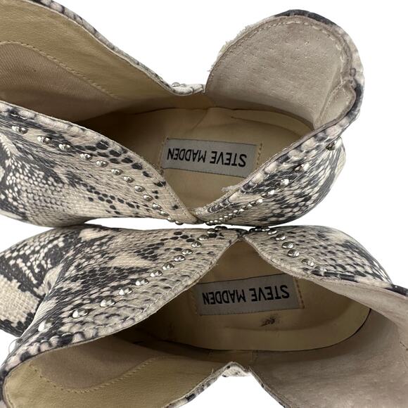 Steve Madden Vegan Snakeskin Slip On Ankle Boot Rockstar 7M - Picture 4 of 6